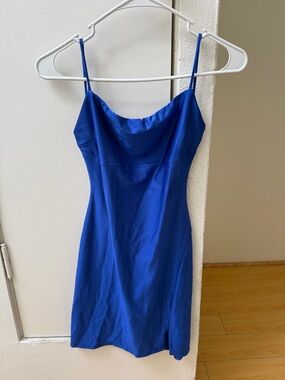 Lovely Day Royal Blue Spaghetti Strap Mini Dress